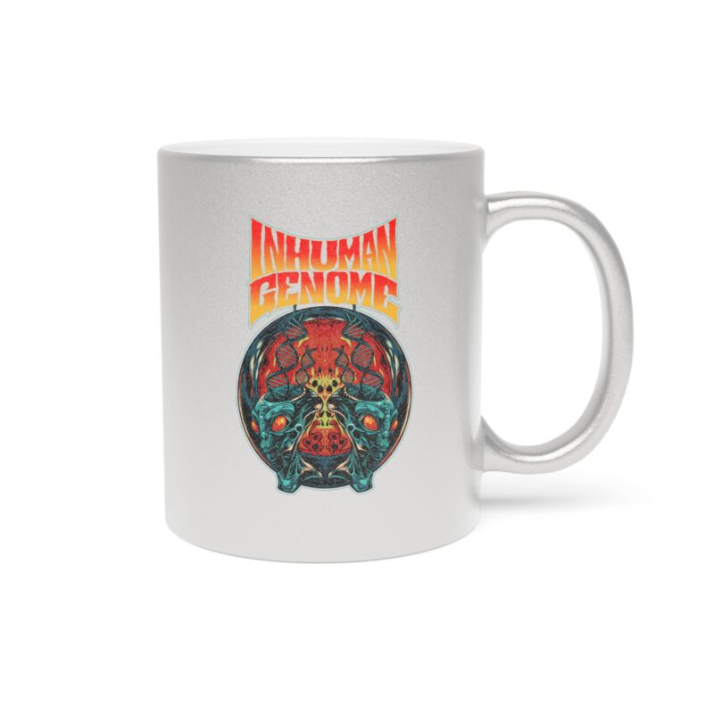 Metallic Mug - Inhuman Genome Evolution Silver or Gold Coffee Cup - Image 4