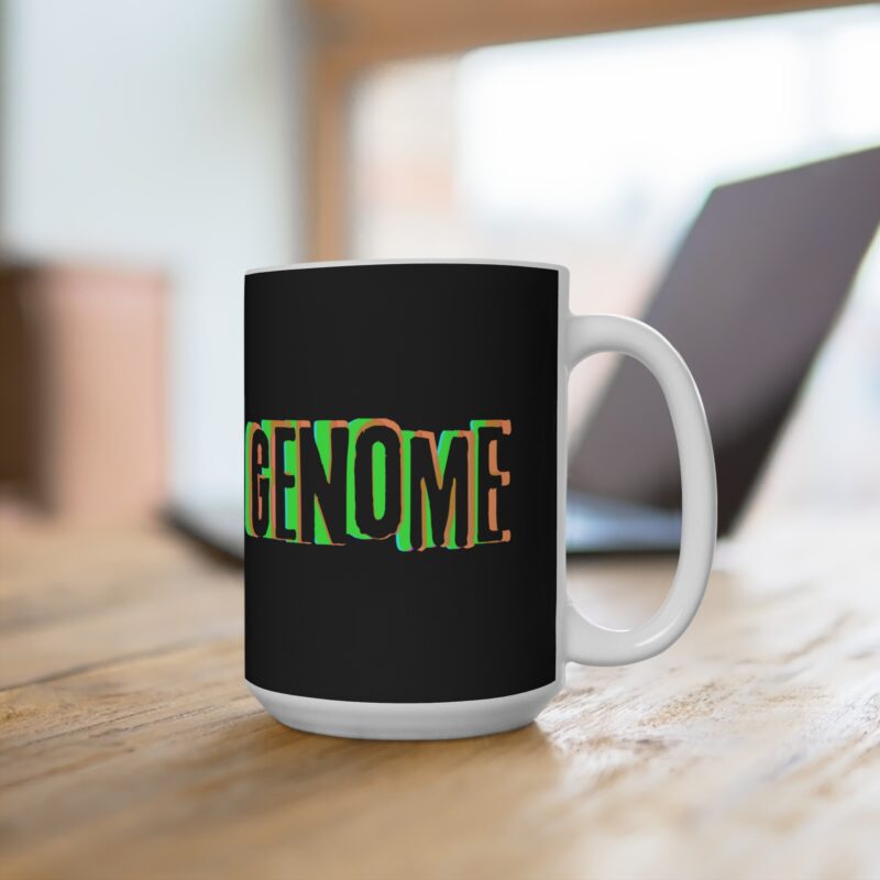 Black Mug 15oz - Inhuman Genome Psychedelic Logo Coffee Mug