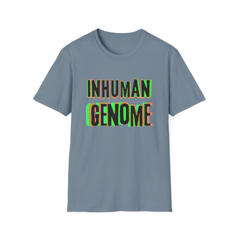 Psychedelic Inhuman Genome Logo - Unisex Softstyle T-Shirt - Image 41