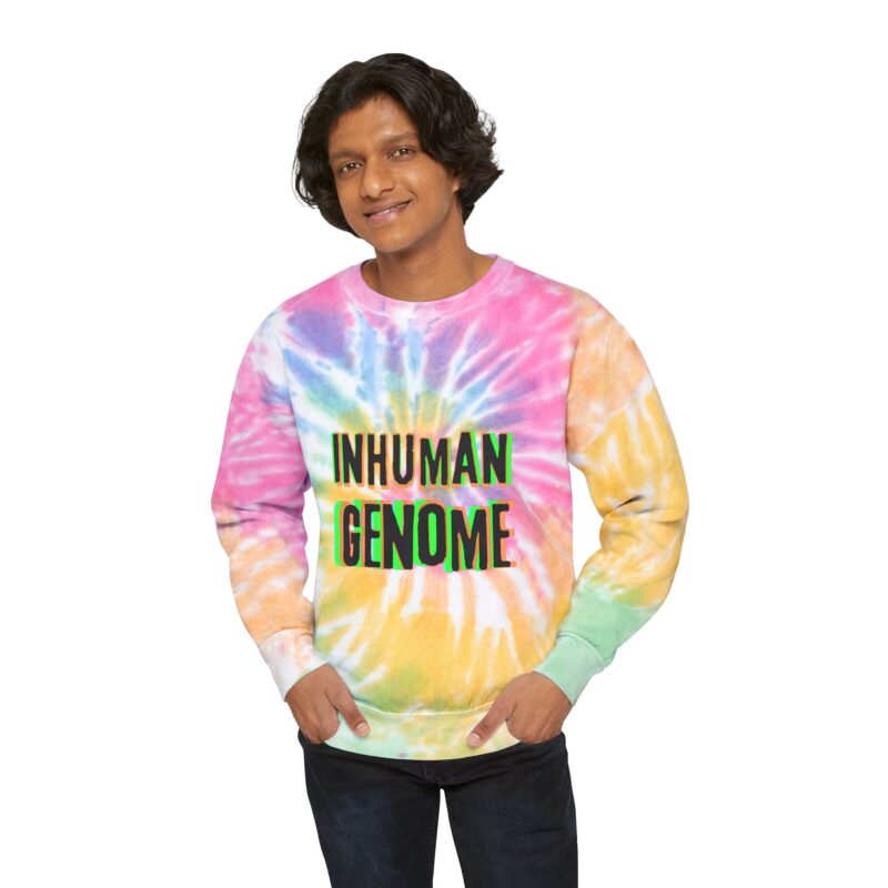 Psychedelic Tie-Dye Sweatshirt with Inhuman Genome Logo