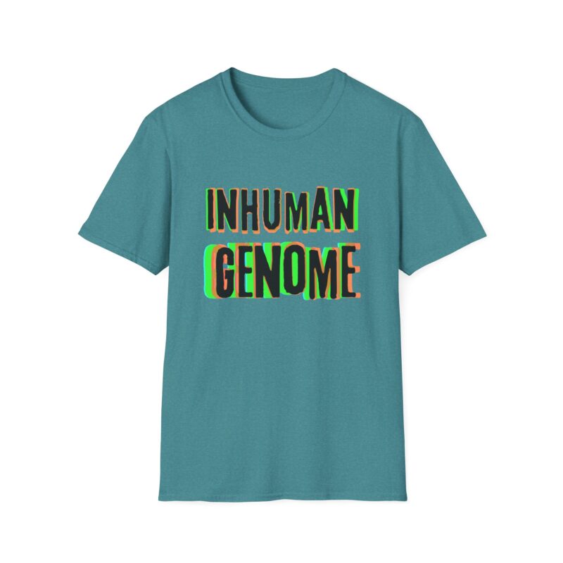 Psychedelic Inhuman Genome Logo - Unisex Softstyle T-Shirt - Image 33