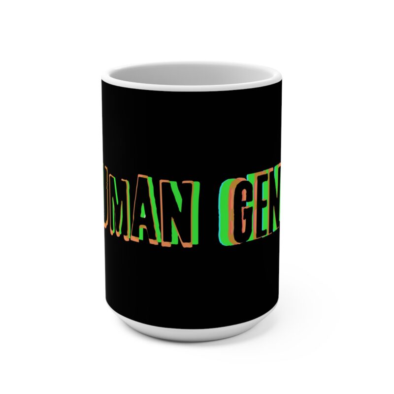 Black Mug 15oz - Inhuman Genome Psychedelic Logo Coffee Mug - Image 2