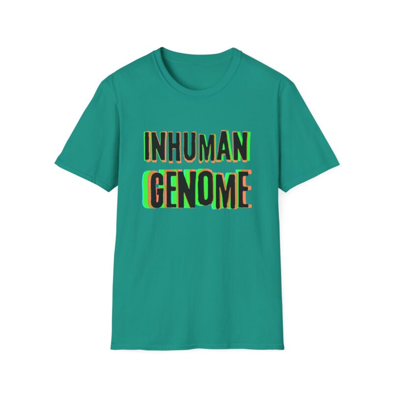 Psychedelic Inhuman Genome Logo - Unisex Softstyle T-Shirt - Image 37