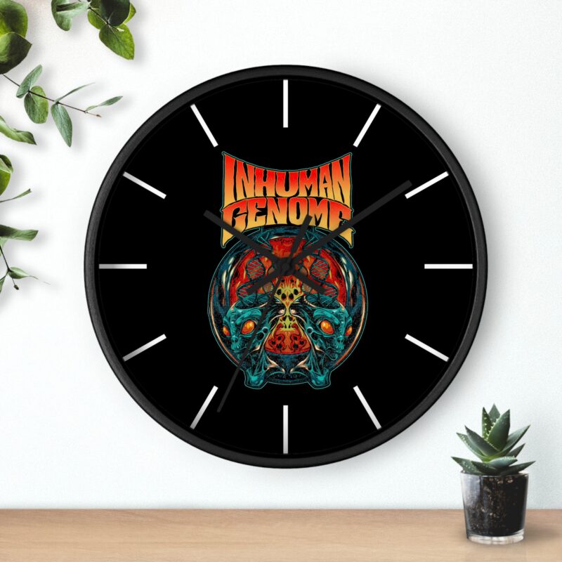 Inhuman Genome Evolution Art Wall Clock for Music Lovers