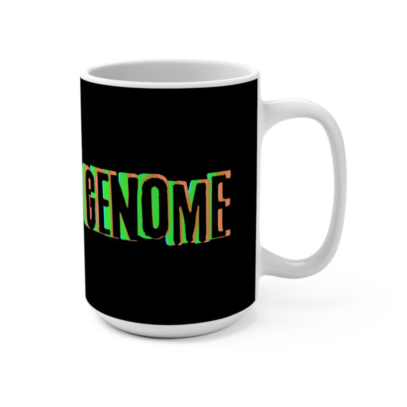 Black Mug 15oz - Inhuman Genome Psychedelic Logo Coffee Mug - Image 3