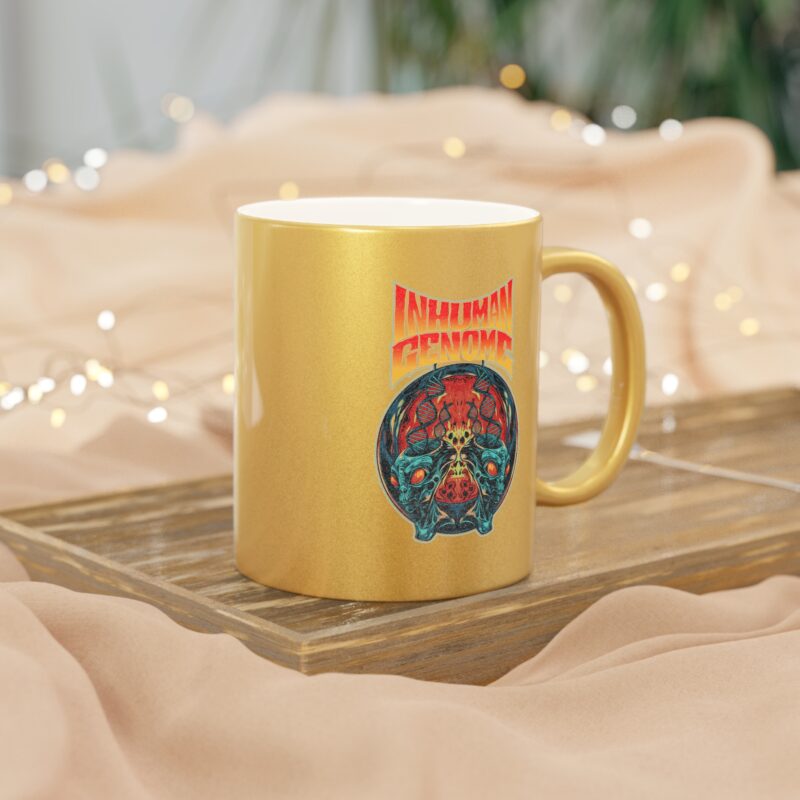 Metallic Mug - Inhuman Genome Evolution Silver or Gold Coffee Cup - Image 8