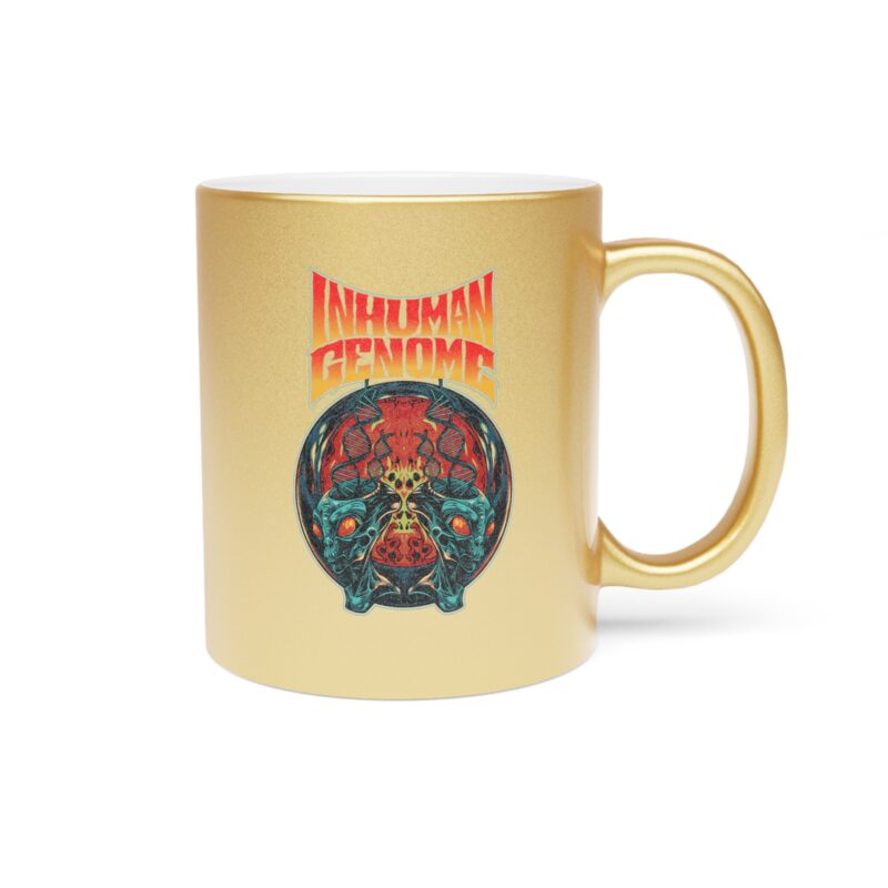 Metallic Mug - Inhuman Genome Evolution Silver or Gold Coffee Cup - Image 7